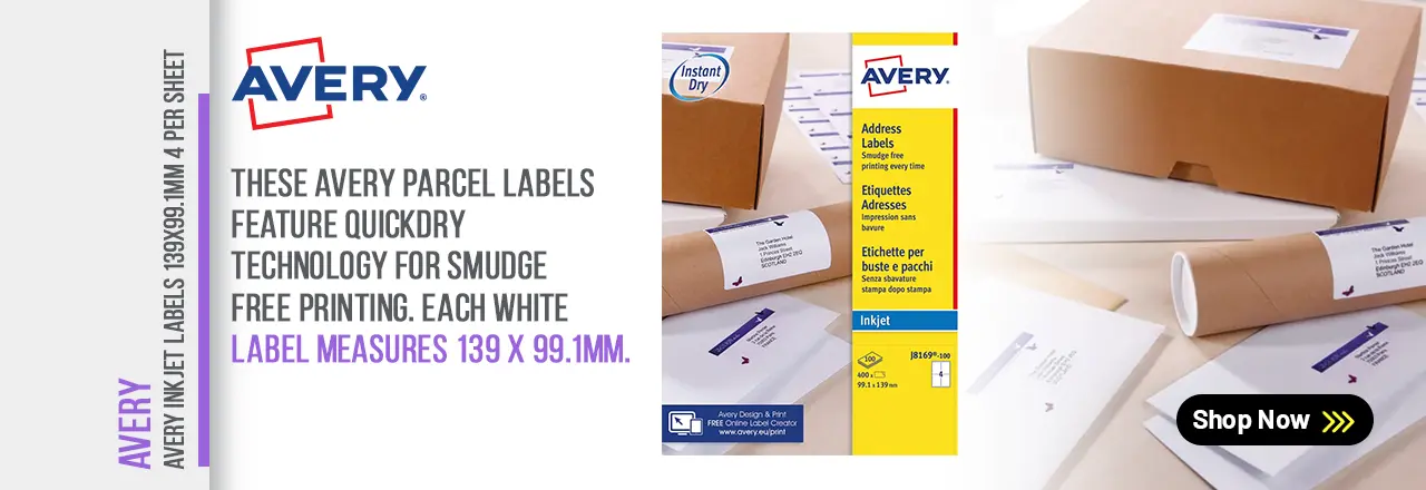 Avery Inkj Labels 139x99.1mm 4 Per Sheet White