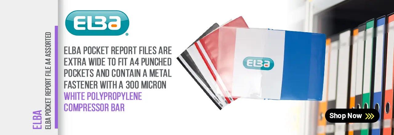 Elba Pocket Report File A4 Assorted