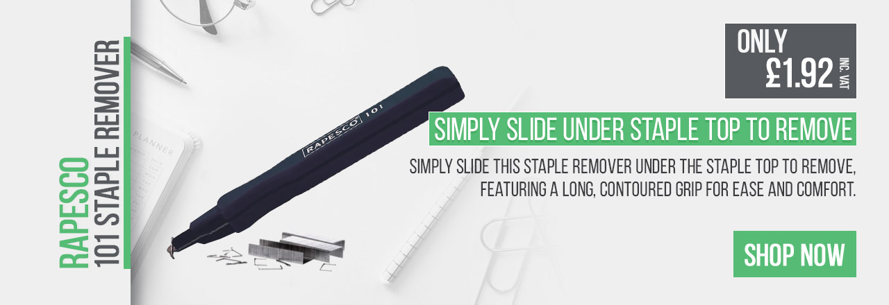 Simply slide this staple remover under the staple top to remove unwanted staples