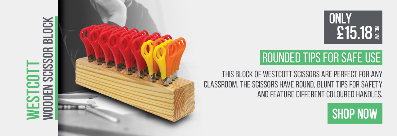 This block of Westcott scissors are perfect for any classroom