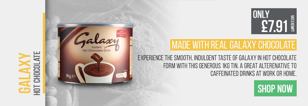 Experience the smooth, indulgent taste of Galaxy in hot chocolate form with this generous 1kg tin.