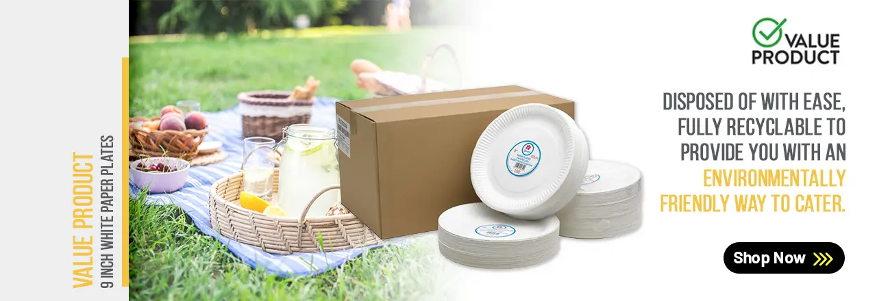 9 Inch White Paper Plates