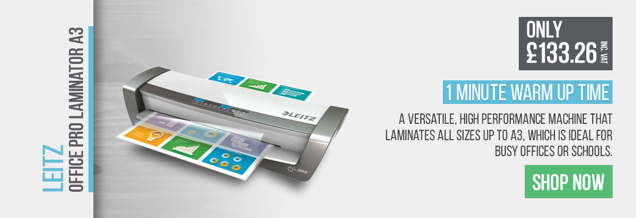 A versatile, high performance machine that laminates all sizes up to A3, which is ideal for busy offices or schools