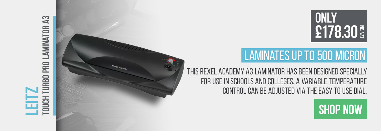 This Rexel Academy A3 Laminator has been designed specially for use in schools and colleges