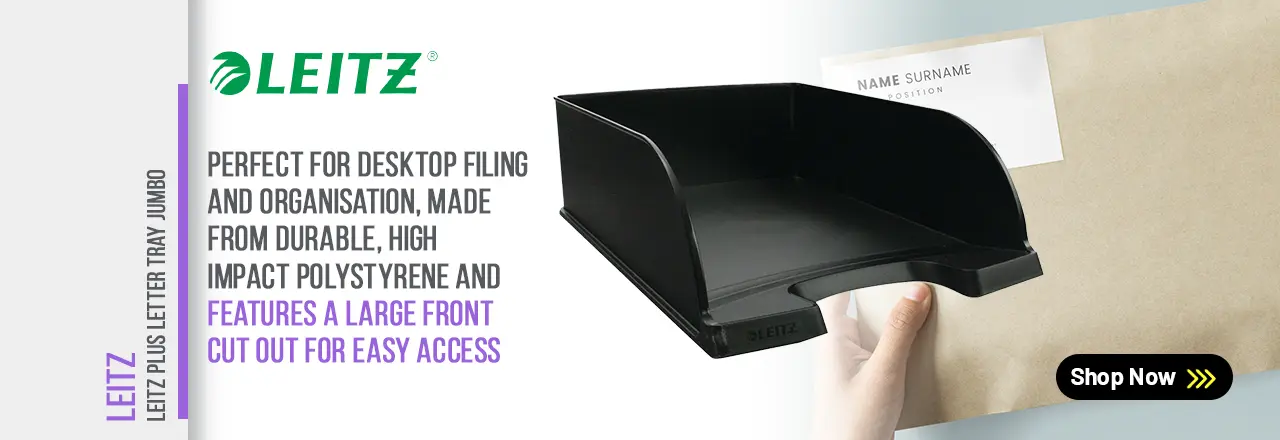 Leitz Plus Letter Tray Jumbo Black